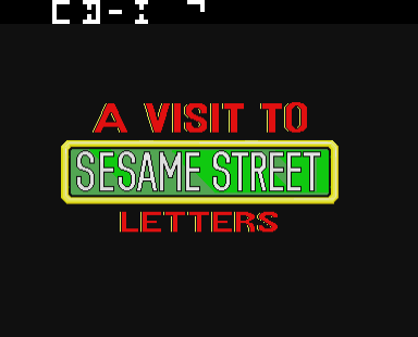 A Visit to Sesame Street - Letters Title Screen